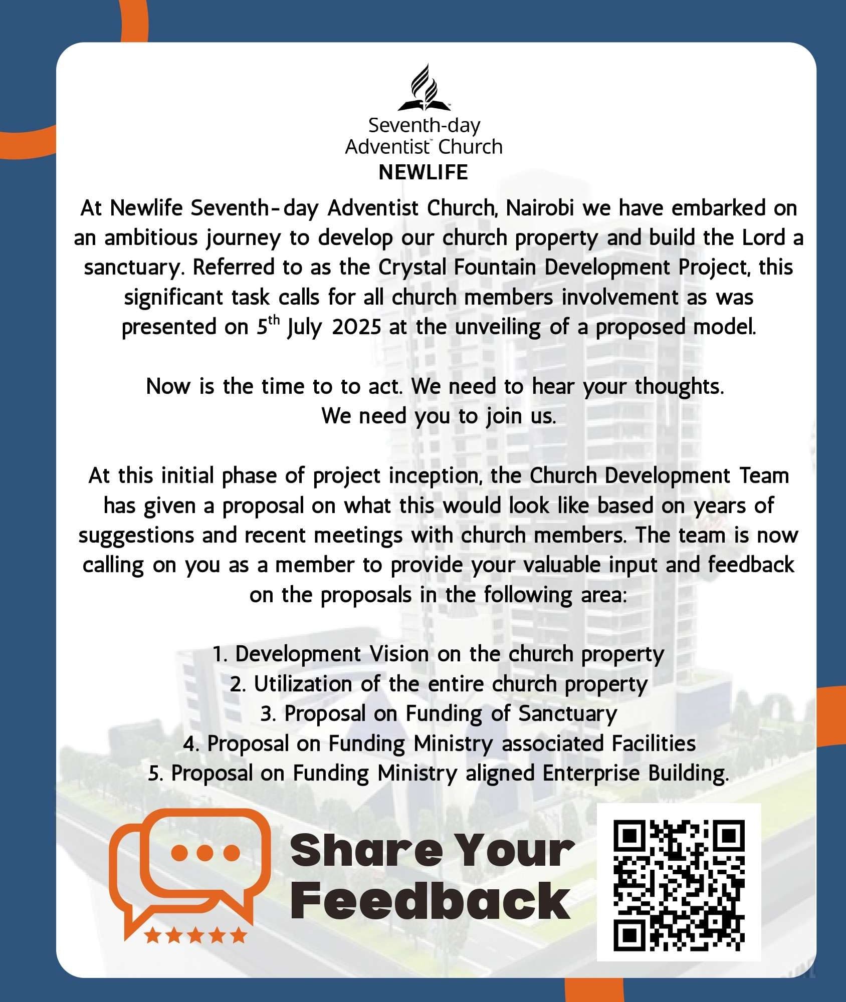 Crystal Fountain Development Project brochure, page 1